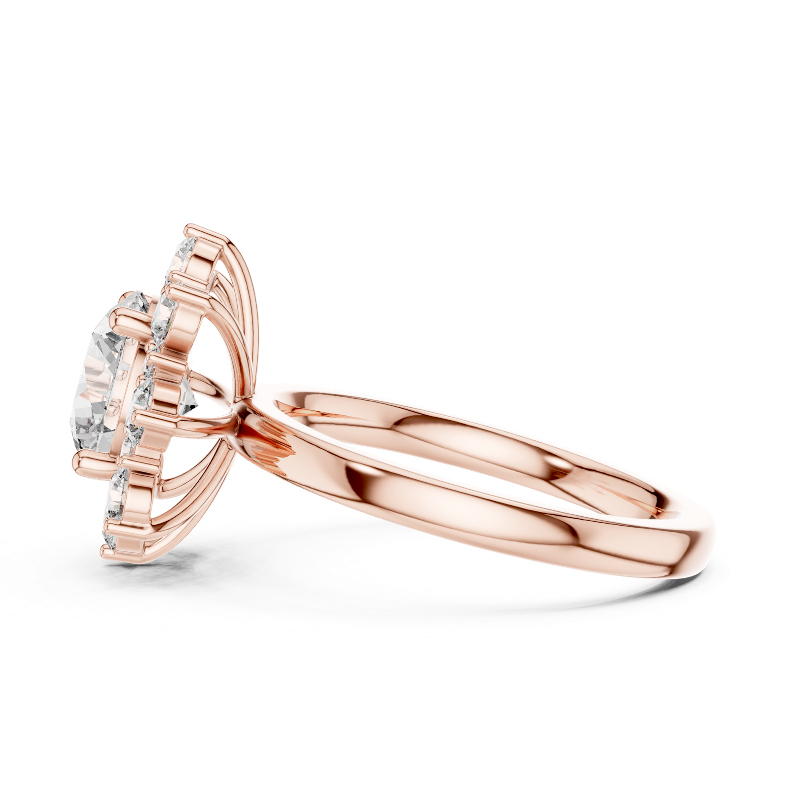 Gold Pendant 9-10010L_24, Rose Gold, view 3