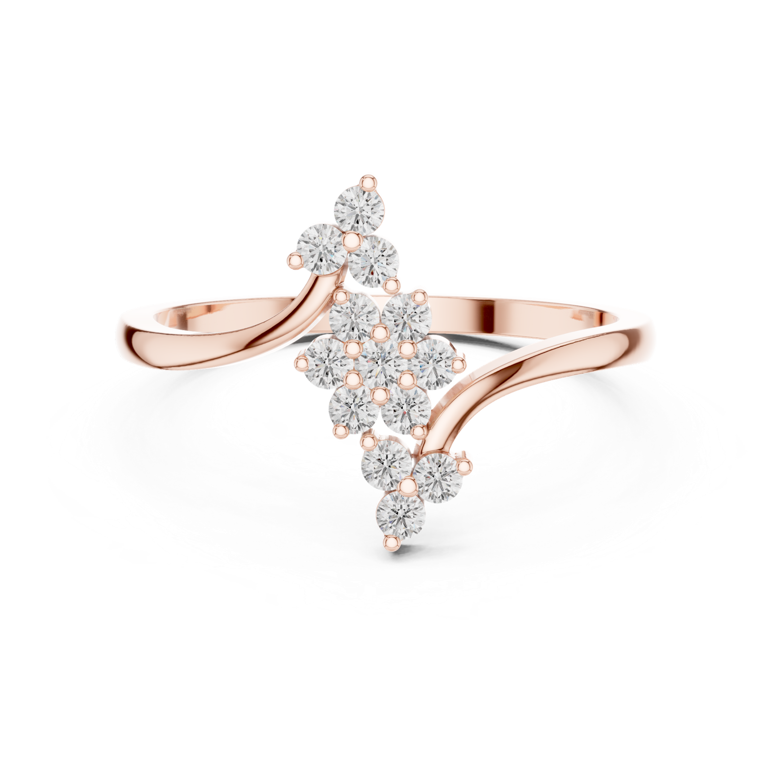 Gold Ring DDLR-742, Rose Gold, view 4