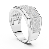 Gold Men's Ring GGR-0004, White Gold, view 1
