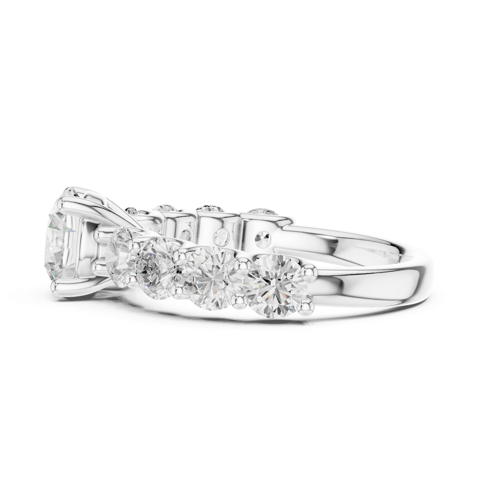 Gold Ring DDLR-657, White Gold, view 3