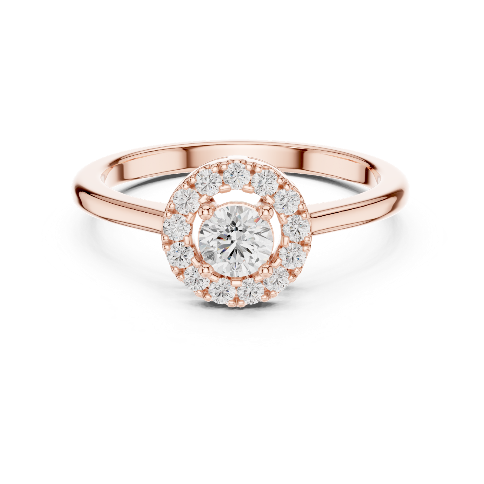 Gold Ring DDLR-833, Rose Gold, view 4
