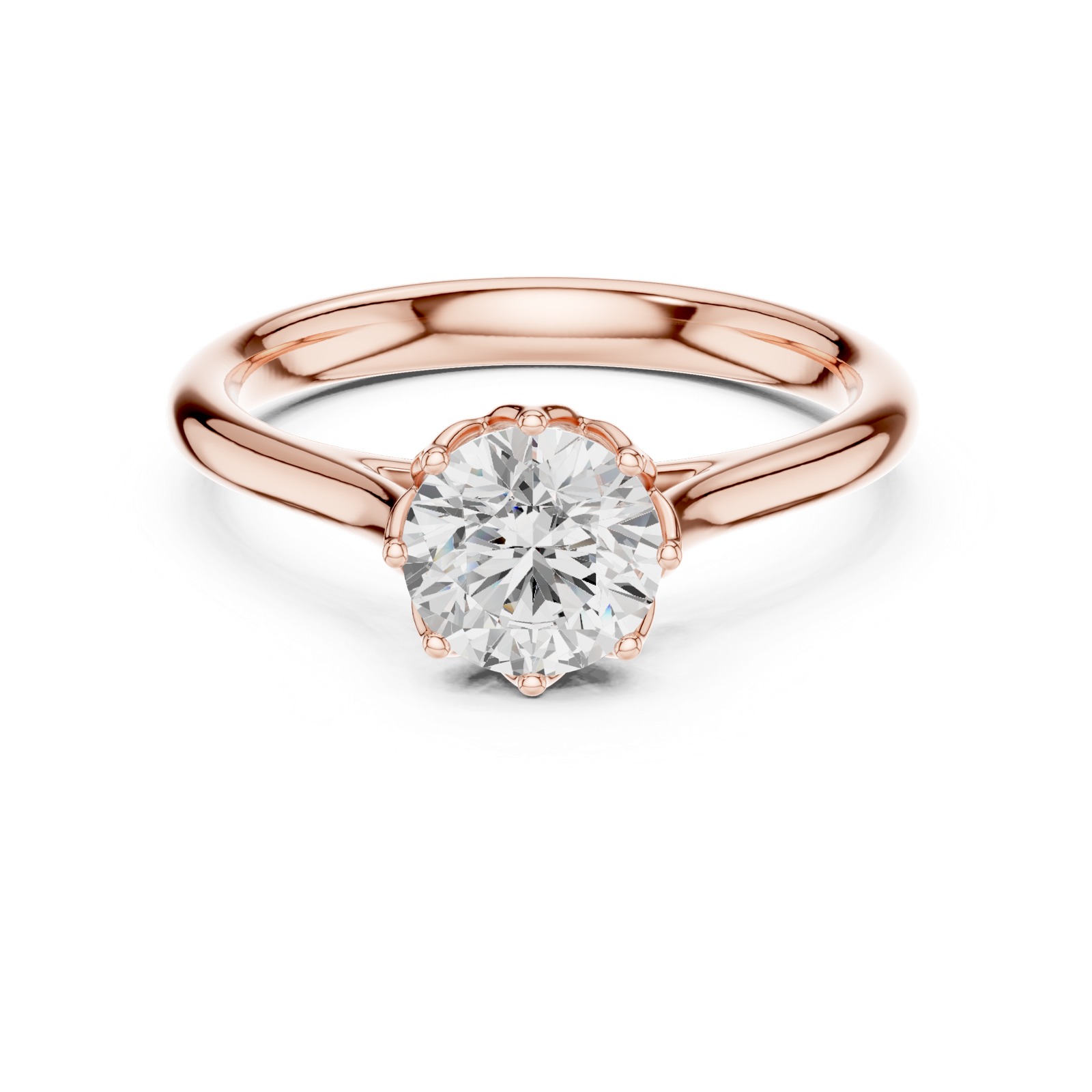 Gold Ring DDLR-648, Rose Gold, view 4