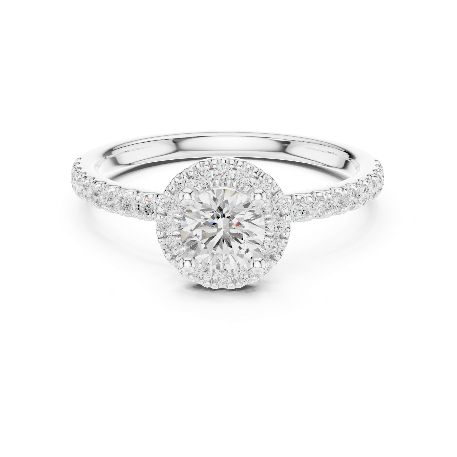 Gold Ring LR-0220, White Gold, view 4