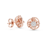 Gold Earrings 12-10015@E, Rose Gold, view 1