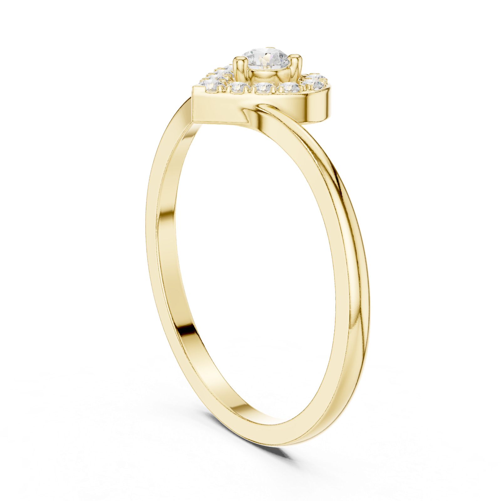 Gold Ring HLR-237, Yellow Gold, view 1