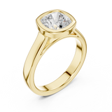 Gold Jewelry L36-3, Cushion center stone, Yellow Gold, view 2