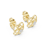 Gold Earrings 12-10006@E, Yellow Gold, view 2