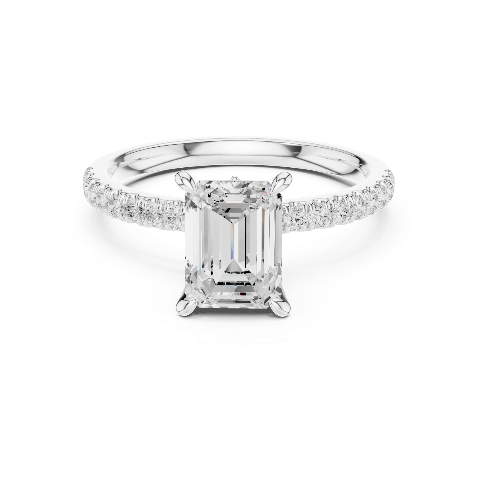 Gold Ring DDLR-1011, White Gold, view 4