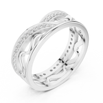 Gold Ring R25, White Gold, view 2