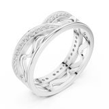 Gold Ring R25, White Gold, view 2