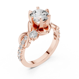 Gold Ring DDLR-188, Rose Gold, view 2