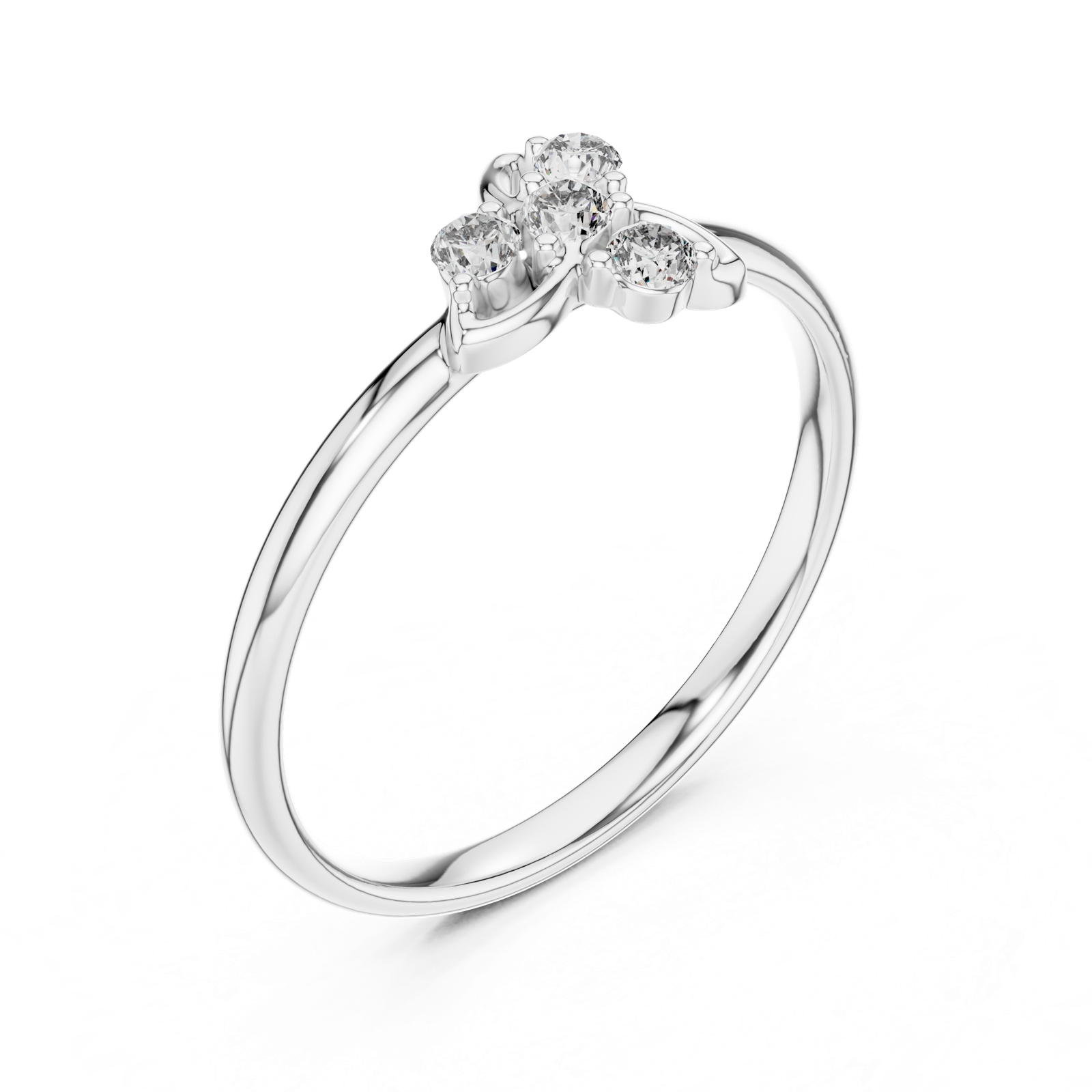 Gold Ring 1 (375), White Gold, view 2