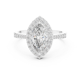 Gold Ring ALR-100, White Gold, view 4
