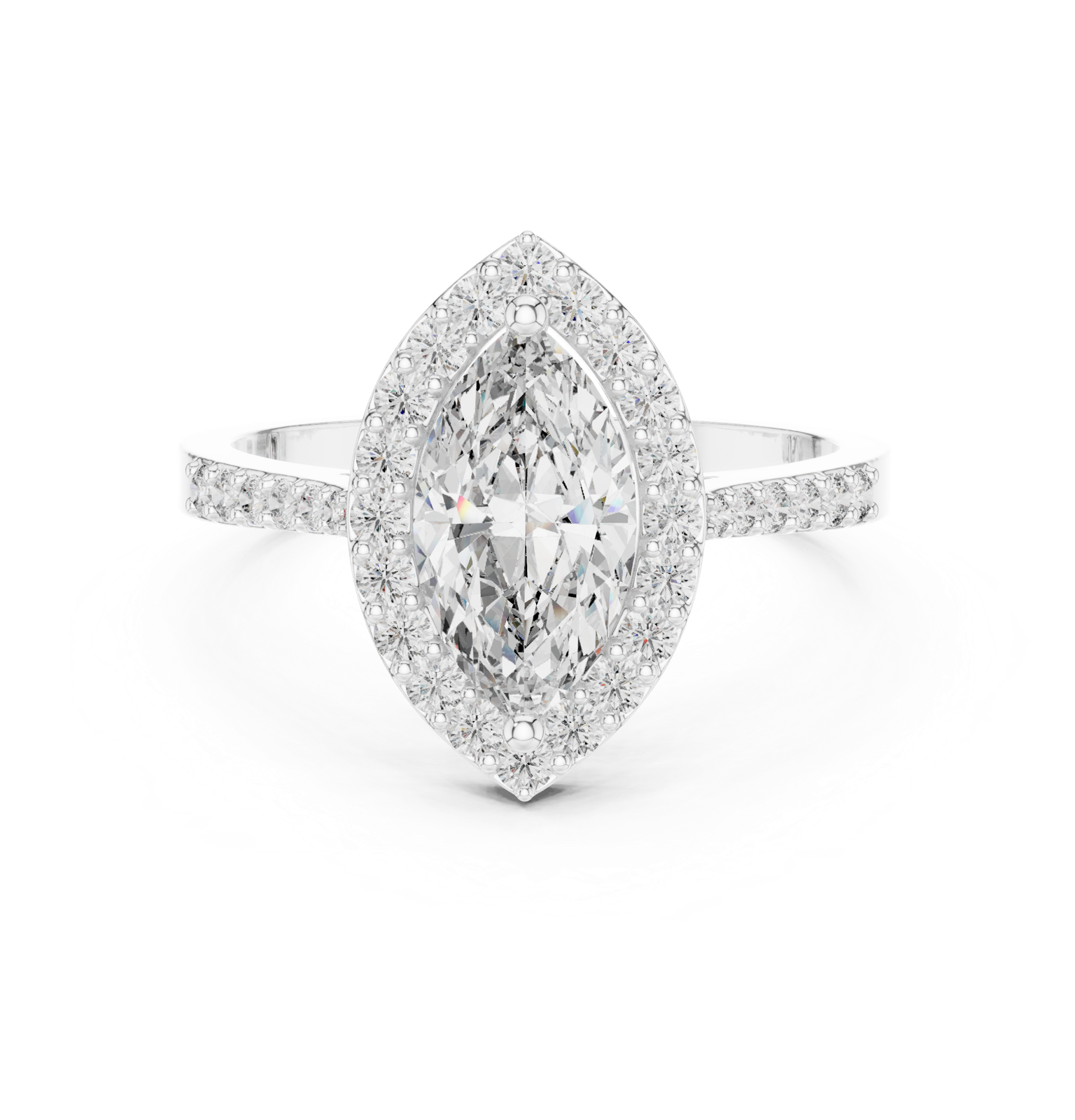Gold Ring ALR-100, White Gold, view 4