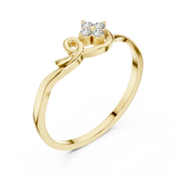 Gold Ring DR-6174, Yellow Gold, view 2