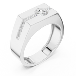 Gold Men's Ring GGR-0011, White Gold, view 2
