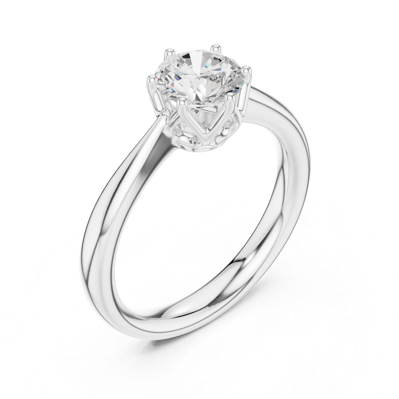 Gold Ring DDLR-562, White Gold, view 2