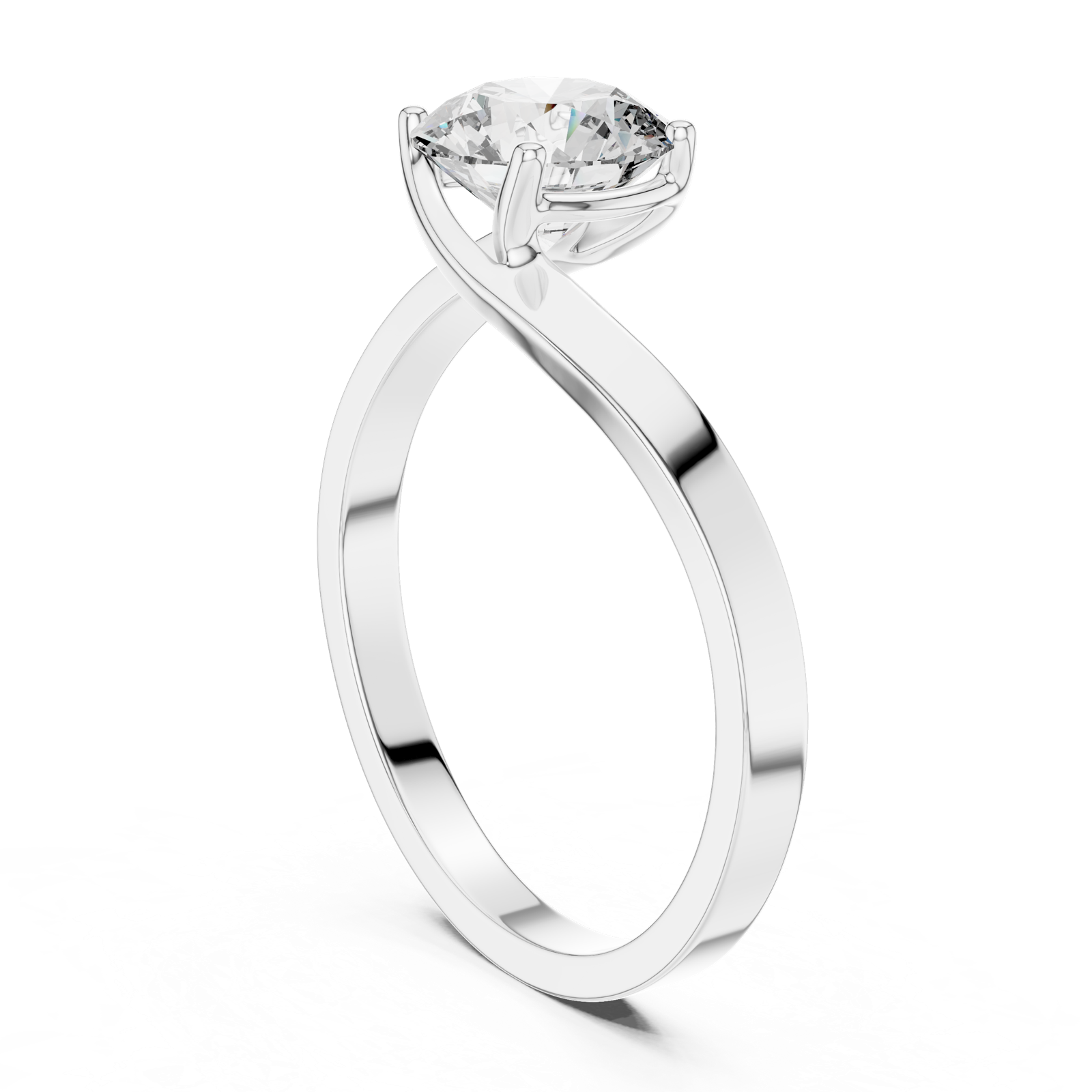 Gold Ring LR-0023, White Gold, view 1