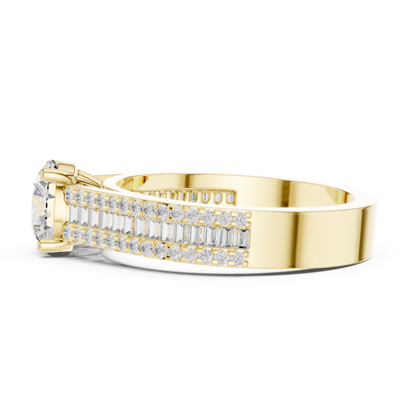 Gold Ring DDLR-191, Yellow Gold, view 3