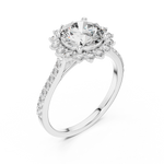 Gold Ring DDLR-062, White Gold, view 2