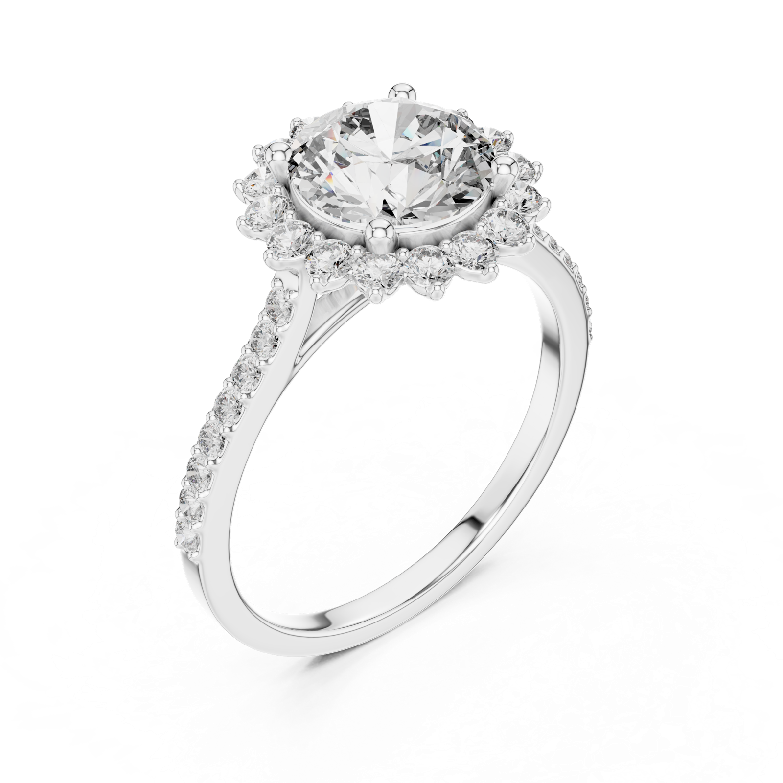 Gold Ring DDLR-062, White Gold, view 2