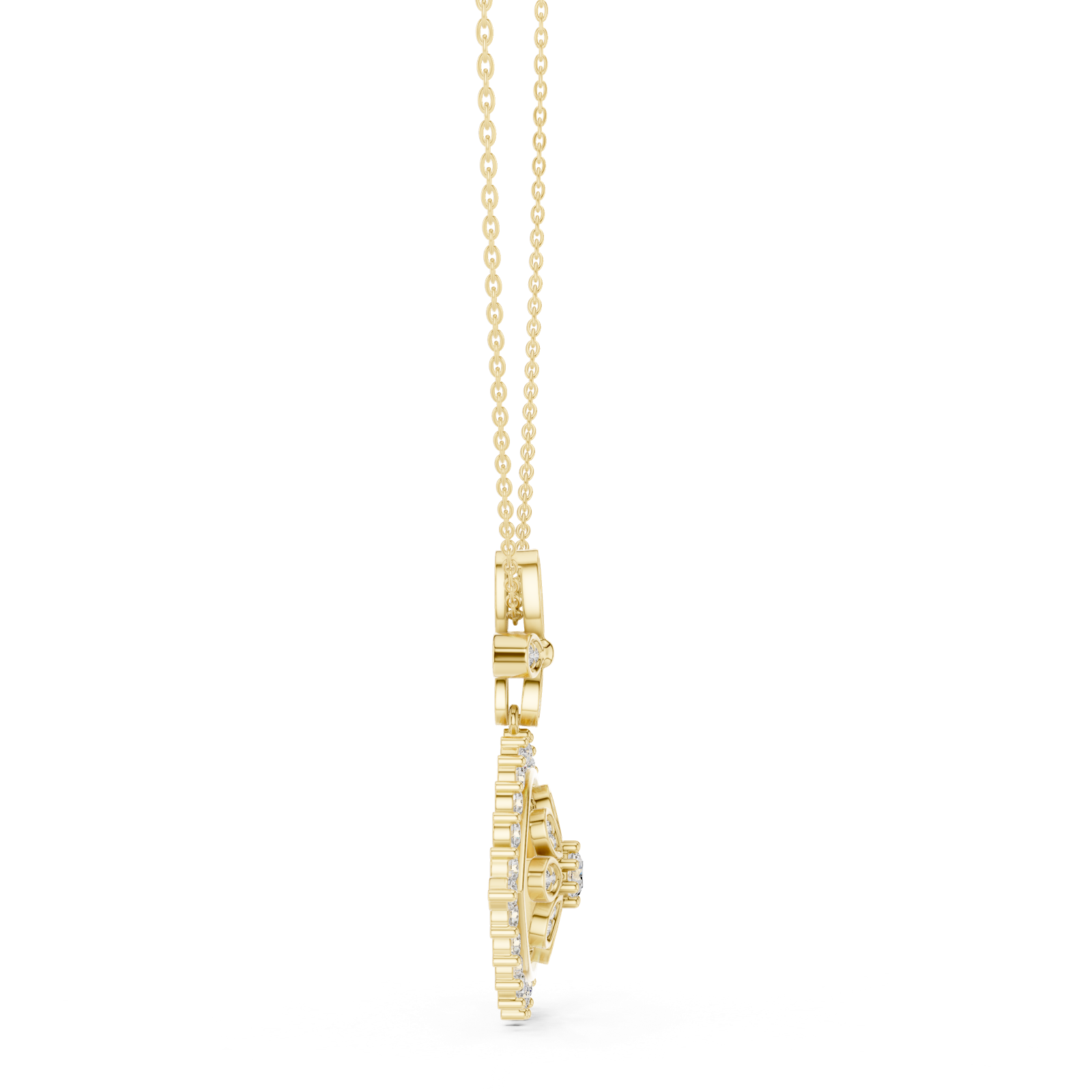 Gold Pendant GPD-0020, Yellow Gold, view 3