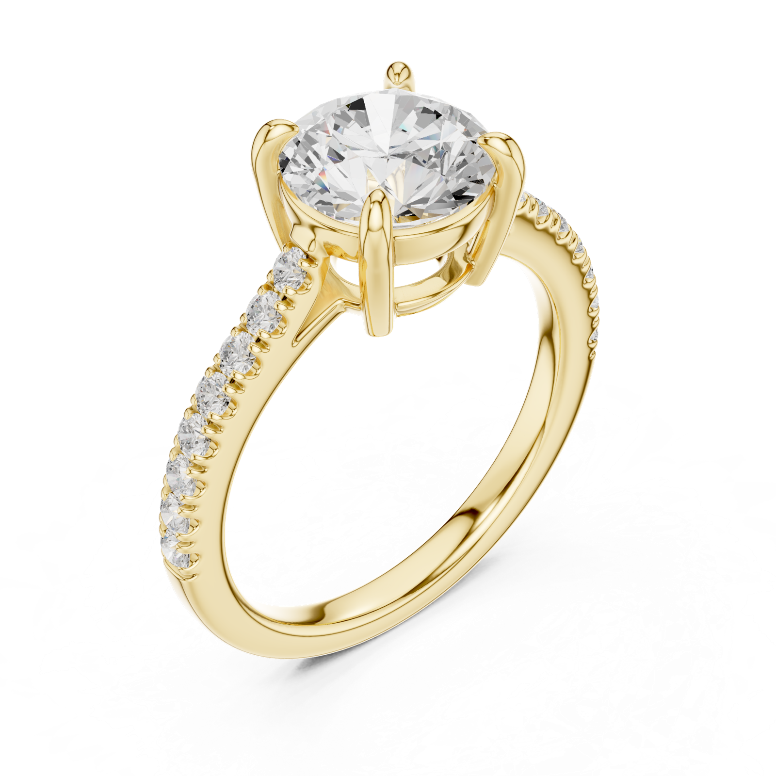 Gold Ring DDLR-882, Yellow Gold, view 2