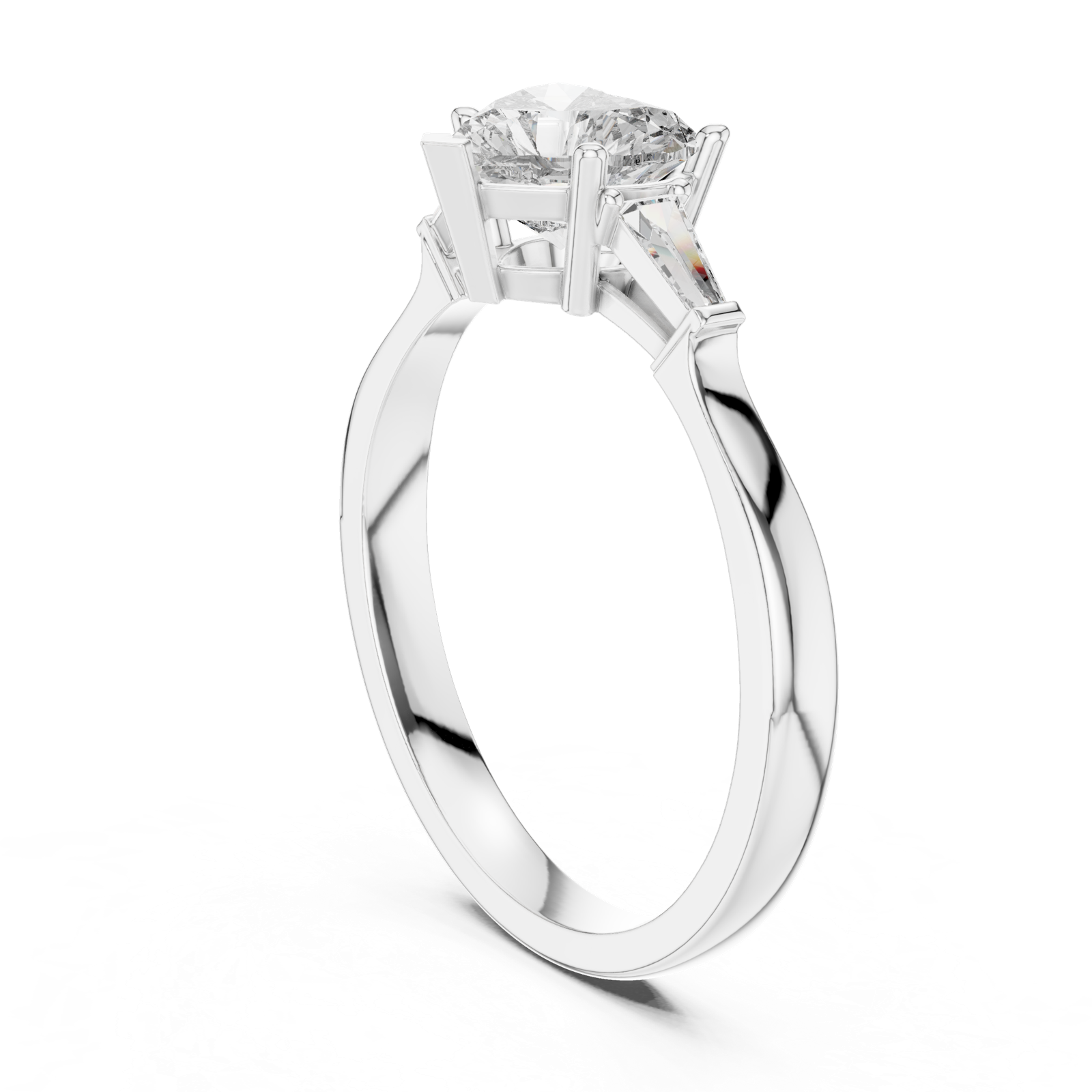 Gold Ring 00001L (34), White Gold, view 1