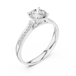 Gold Ring DDLR-772, White Gold, view 2
