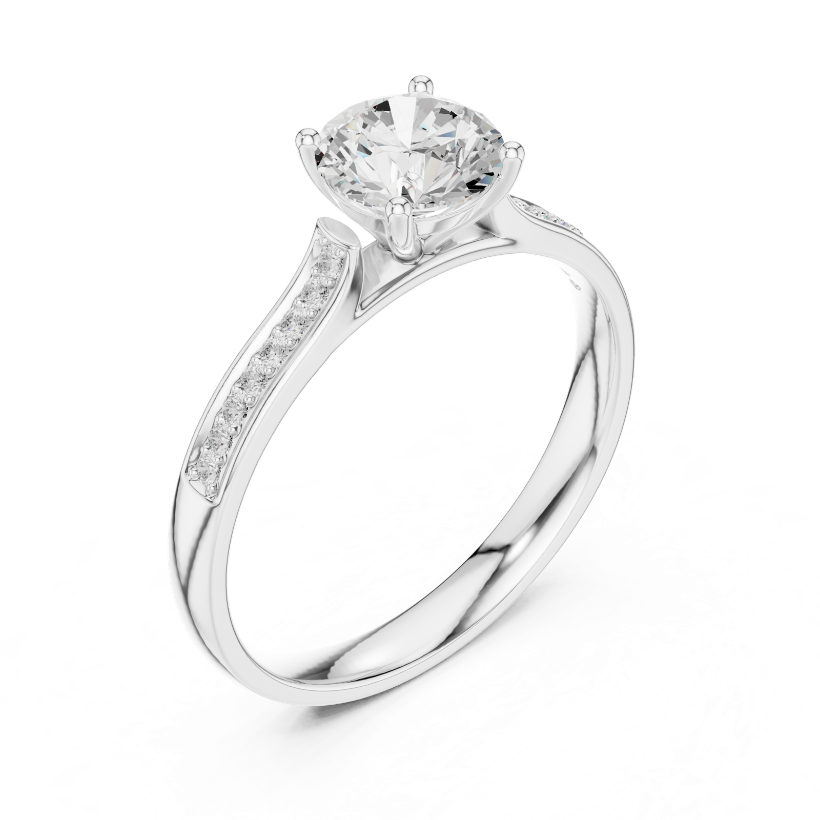Gold Ring DDLR-772, White Gold, view 2