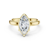Gold Jewelry L36-10, Marquise center stone, Yellow Gold