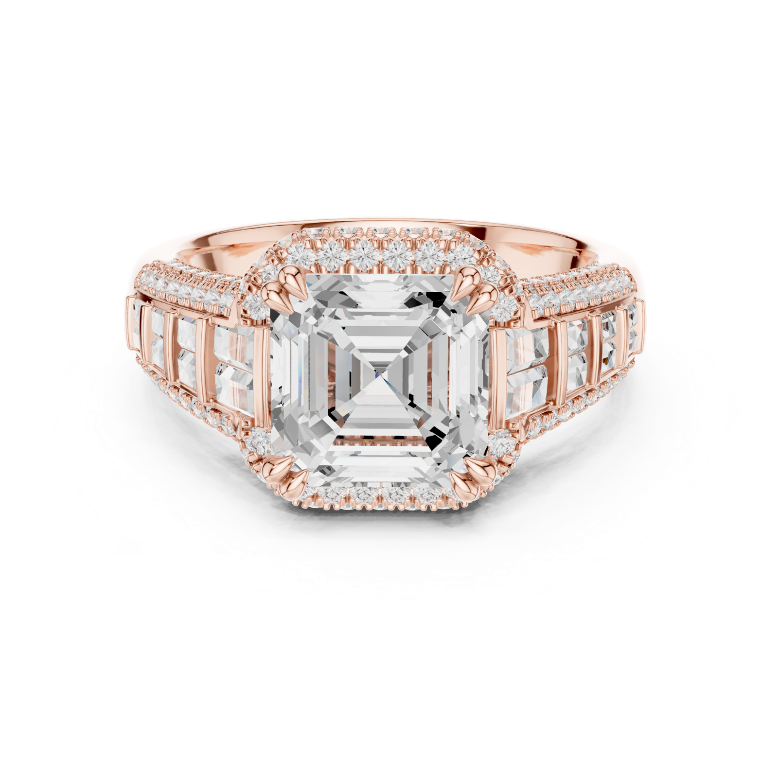 Gold Ring DDLR-262, Rose Gold, view 4