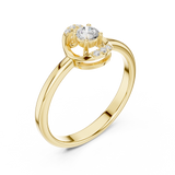 Gold Ring DDLR-844, Yellow Gold, view 2