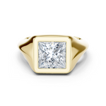 Gold Jewelry L36-4, Princess center stone, Yellow Gold