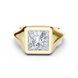 Gold Jewelry L36-4, Princess center stone, Yellow Gold