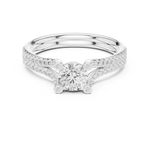 Gold Ring LR-0343, White Gold, view 4