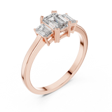 Gold Ring ALR-53, Rose Gold, view 2