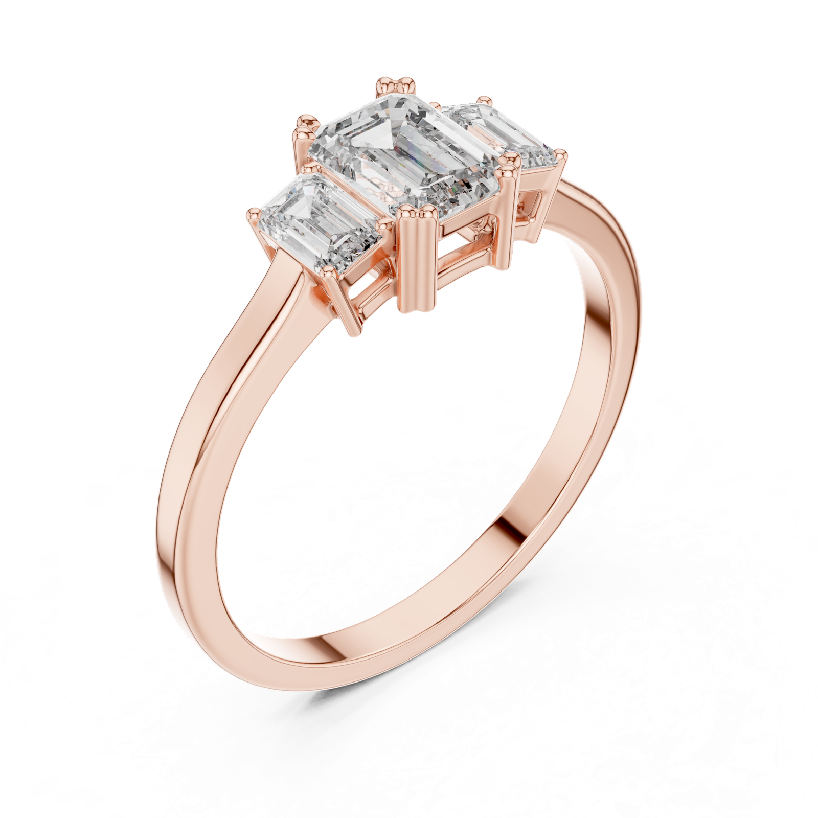 Gold Ring ALR-53, Rose Gold, view 2