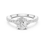 Gold Ring DDLR-860, White Gold, view 4
