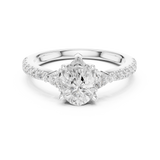 Gold Ring DDLR-860, White Gold, view 4
