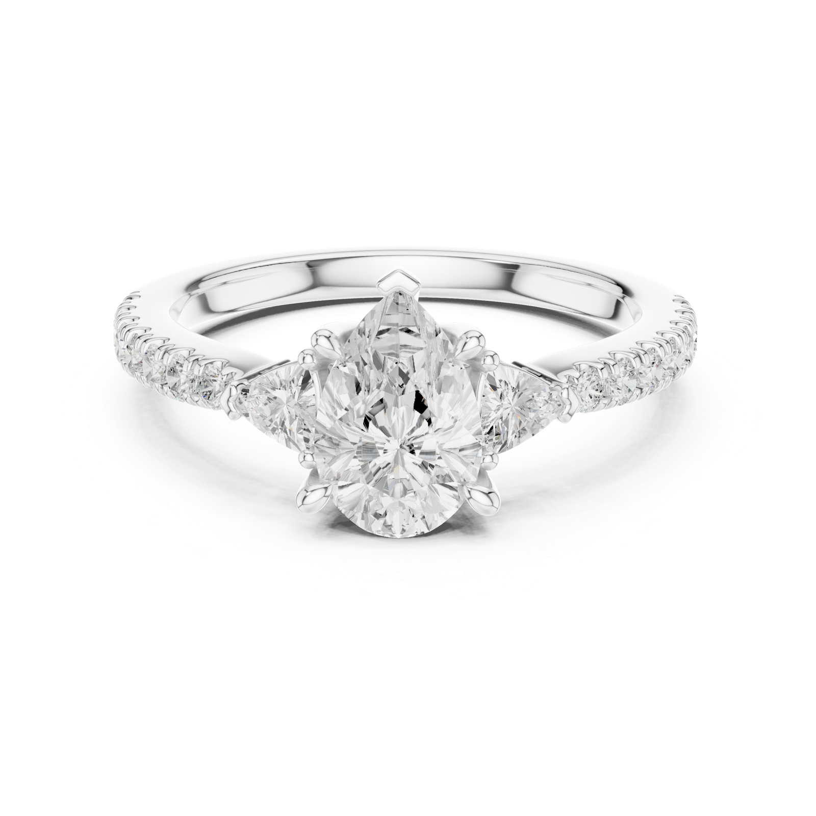 Gold Ring DDLR-860, White Gold, view 4