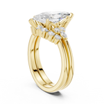 Gold Ring DDLR-440, Marquise center stone, Yellow Gold, view 1