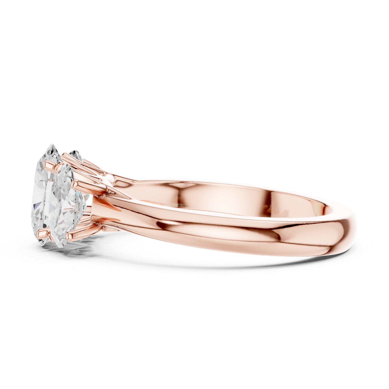 Gold Ring DDLR-1053, Rose Gold, view 3