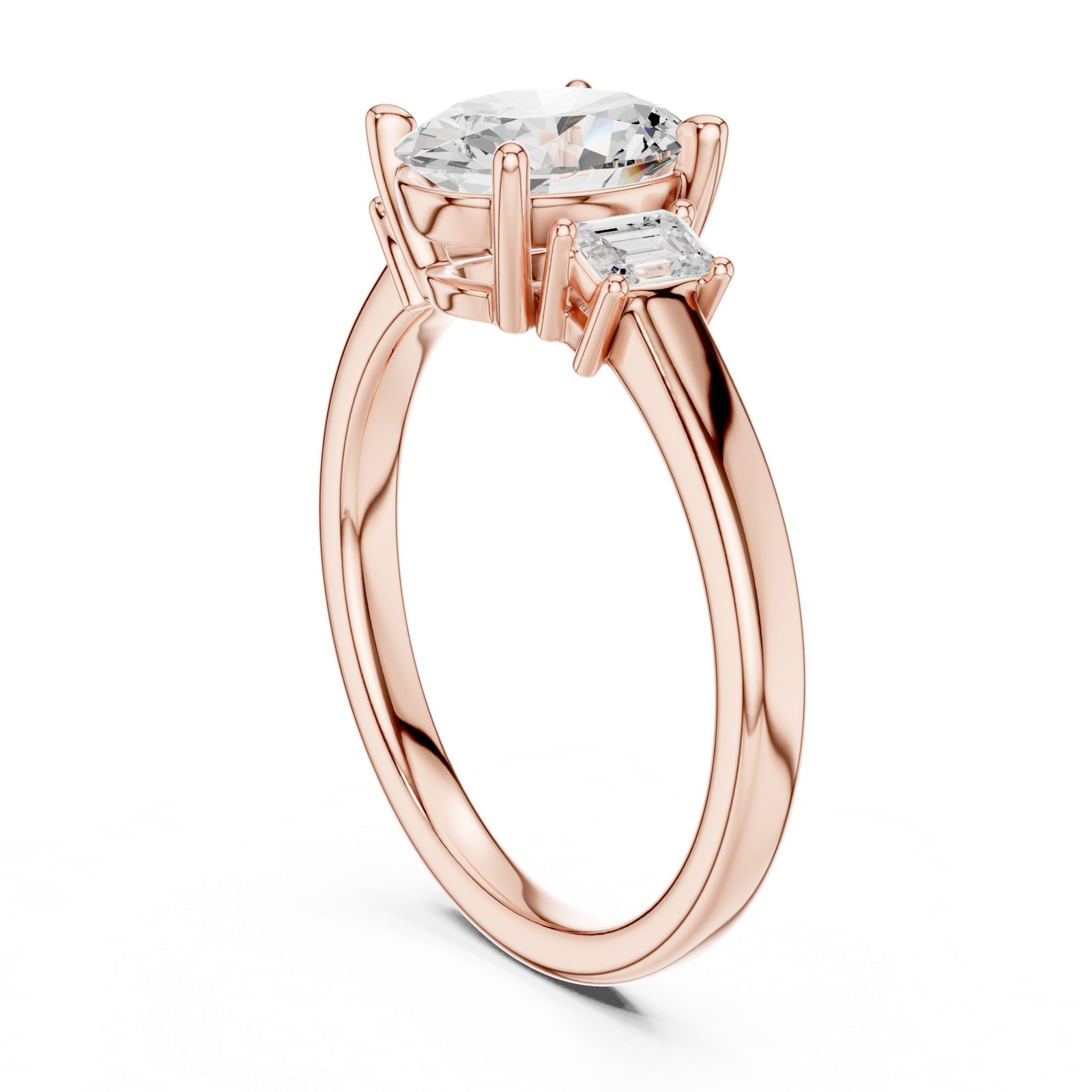Gold Ring DDLR-869, Rose Gold, view 1