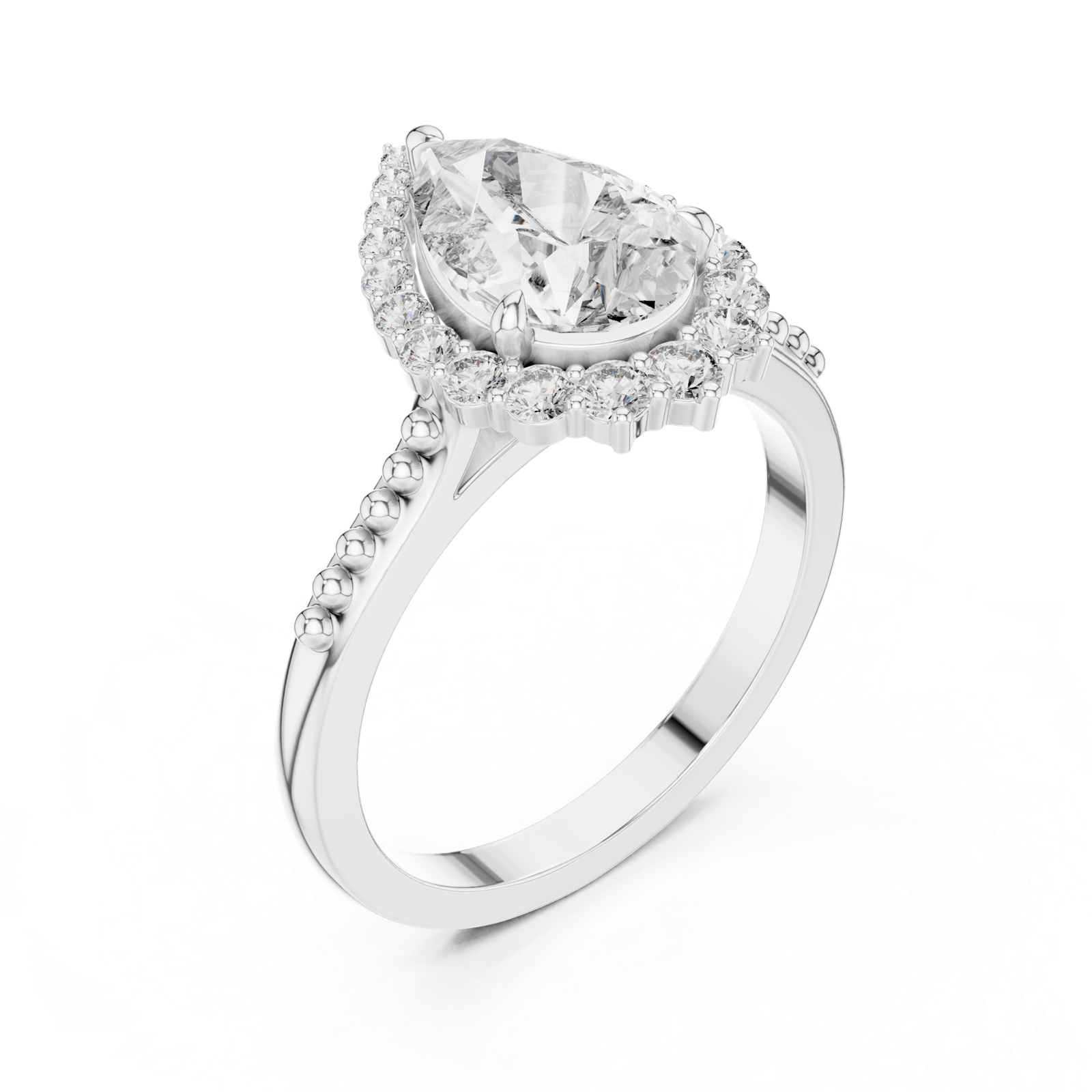 Gold Pendant 9-10028L_29, White Gold, view 2