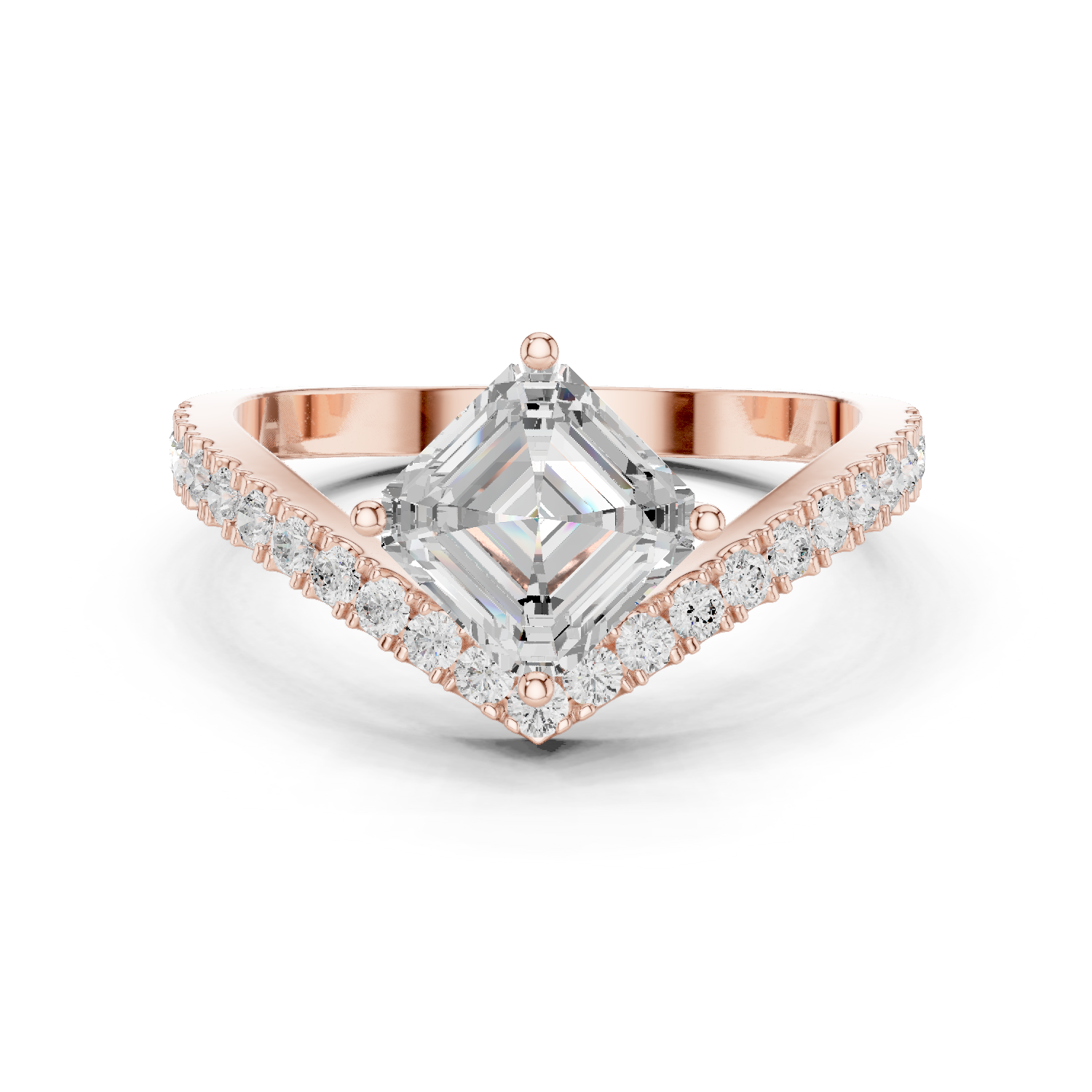 Gold Ring DDLR-1114, Rose Gold