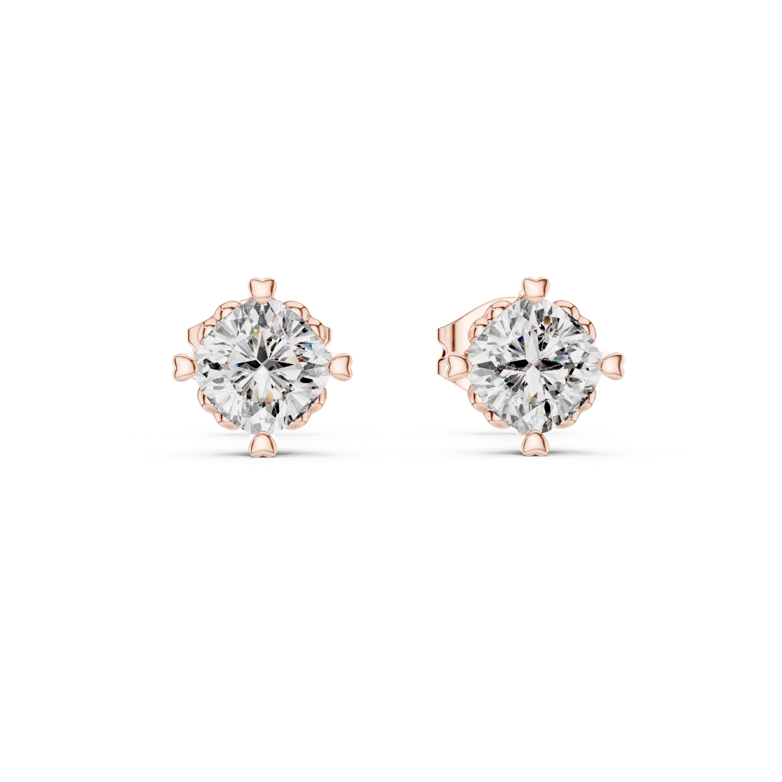 Gold Earrings GER-0355, Rose Gold