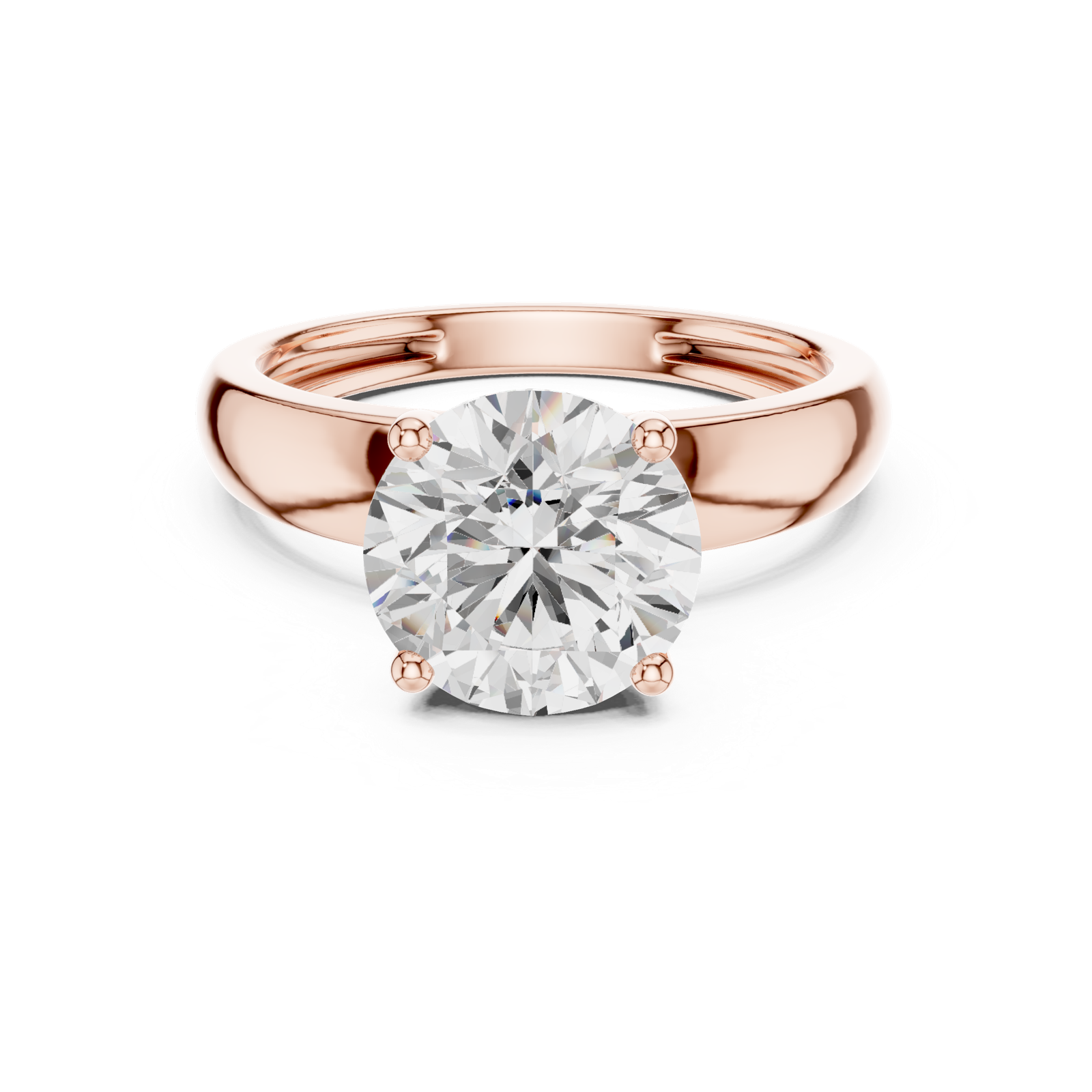 Gold Ring DDLR-710, Rose Gold, view 4