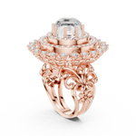 Gold Ring DDLR-749, Rose Gold, view 1