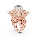 Gold Ring DDLR-749, Rose Gold, view 1